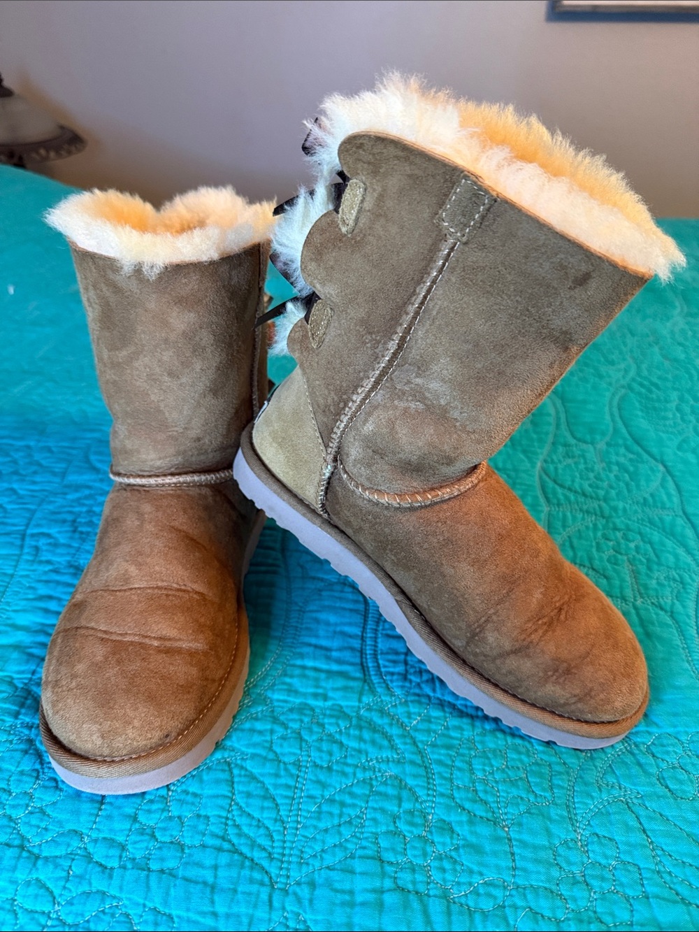 UGG Sheepskin Lined Boot in Brown